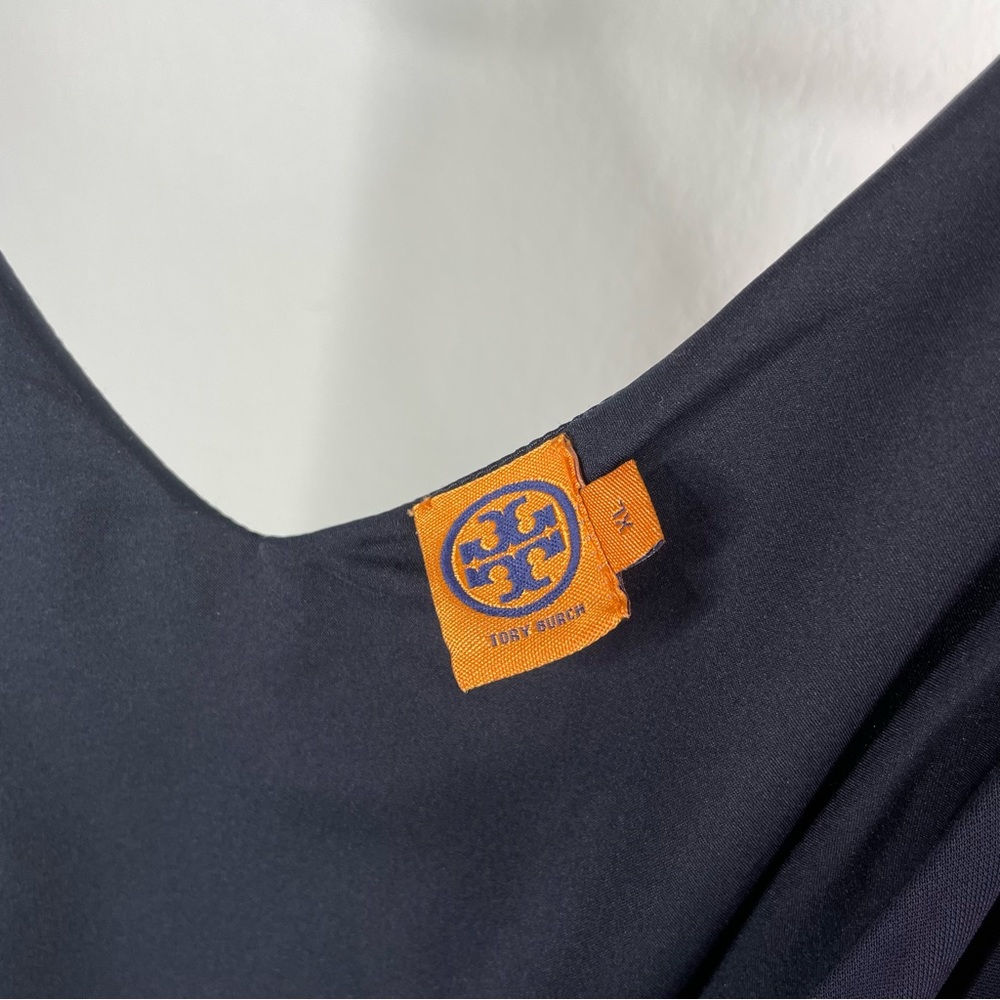 Tory Burch Navy Reena Wrap Dress - Picture 2 of 7